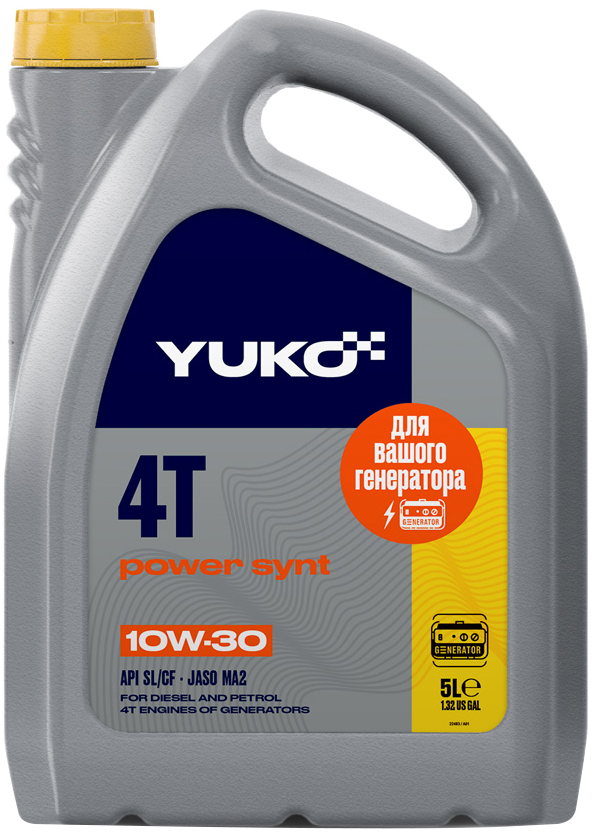 Інструкція моторна олива Yuko Power Synt 4T 10W-30 5 л