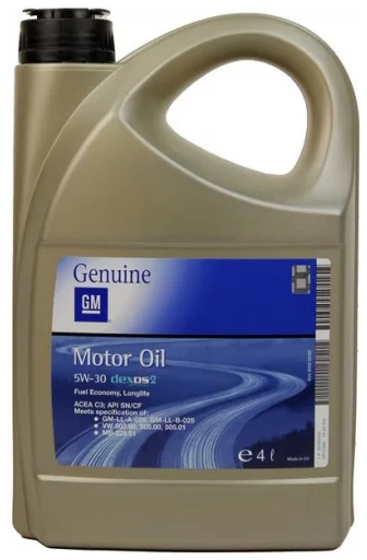 Моторное масло General Motors dexos2 5W-30 4 л
