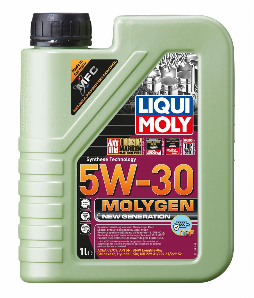 Характеристики моторное масло Liqui Moly Molygen New Generation DPF 5W-30 1 л