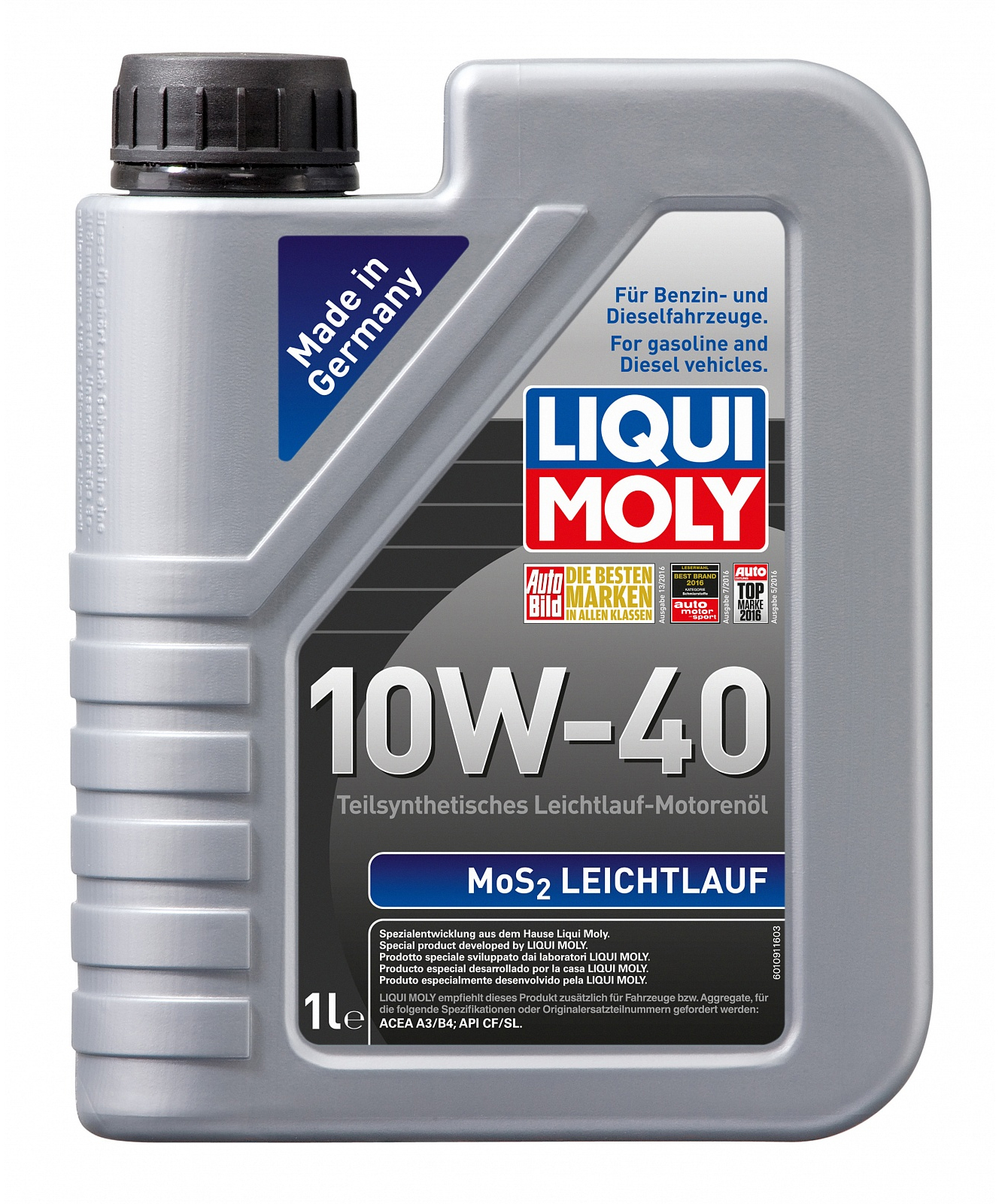Інструкція моторна олива Liqui Moly MoS2 Leichtlauf 10W-40 1 л