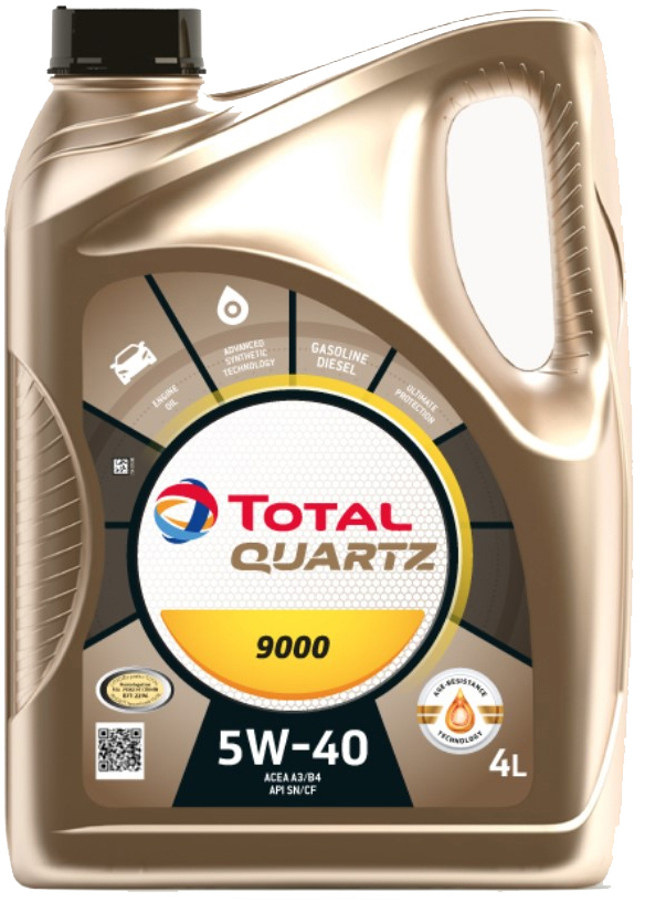 Характеристики моторное масло Total Quartz 9000 5W-40 4 л