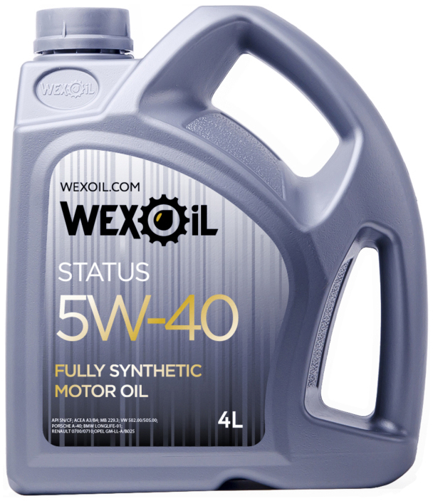 Моторное масло Wexoil Status 5W40 4 л в интернет-магазине, главное фото