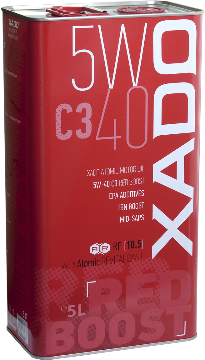 Характеристики моторна олива Xado 5W-40 C3 Red Boost 4 л