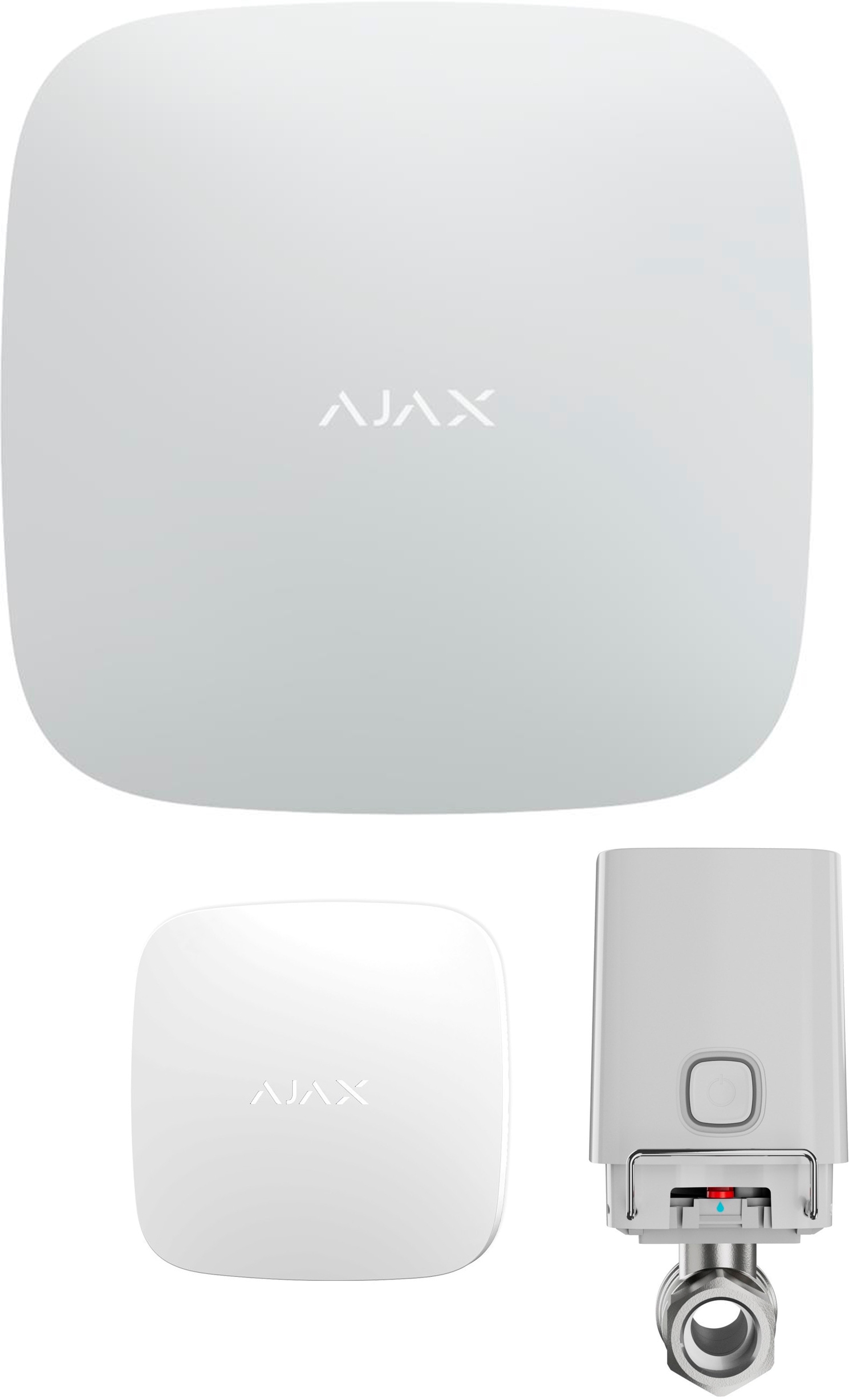 Система защиты от протечки воды Ajax WaterStop 1/2" White + Hub Plus White в интернет-магазине, главное фото