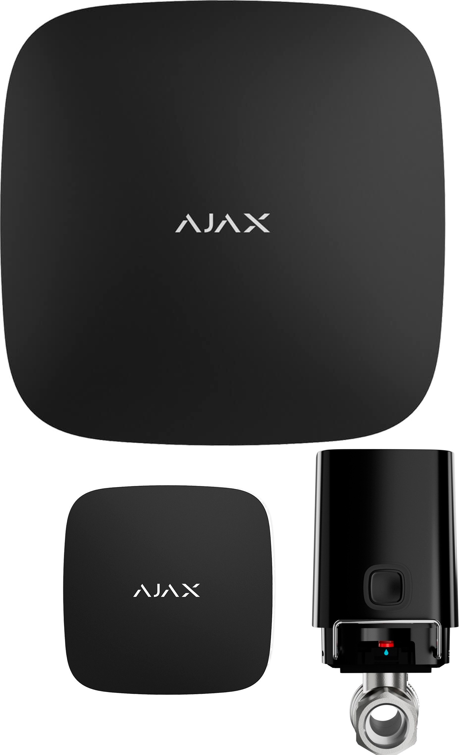 Ajax WaterStop 3/4" Black + Hub Plus Black
