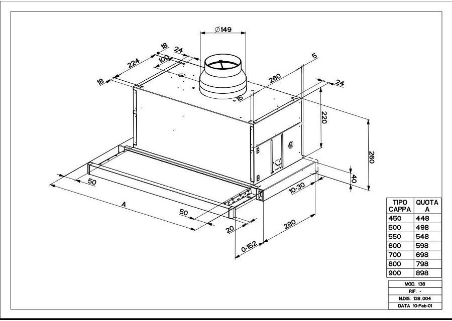 Faber Maxima Ng Eco Ev8 Am/X A60 (315.0635.140) Габаритні розміри