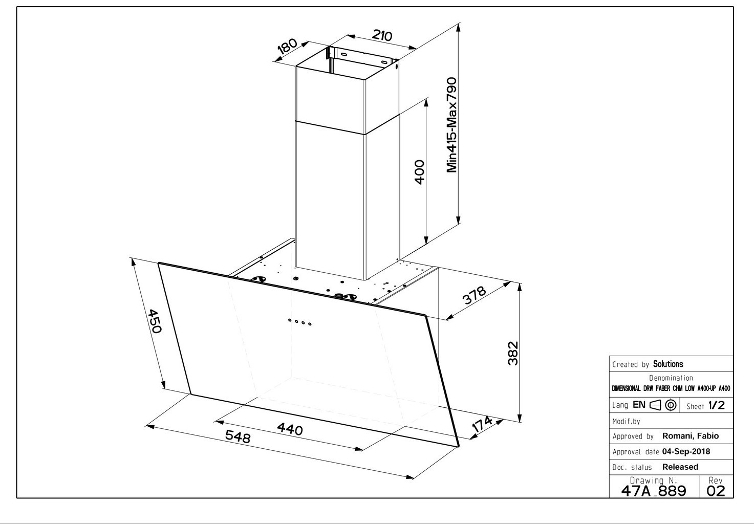 Faber Tweet Ev8 Led Wh A55 (330.0529.665) Габаритные размеры