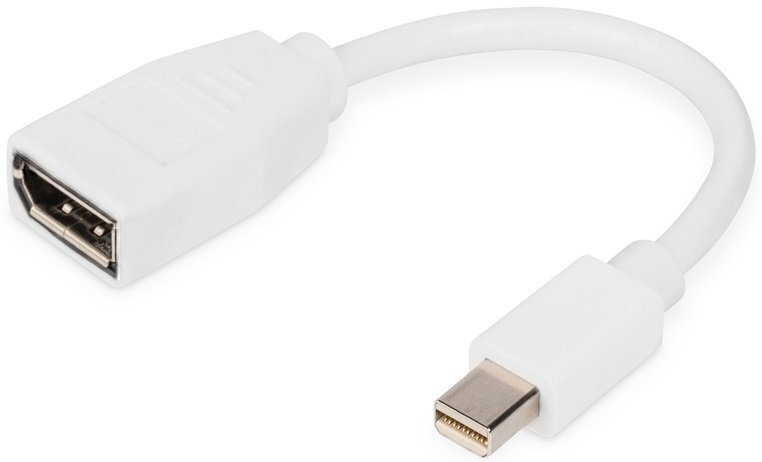 Digitus mini DP - DP, M/F, 0.15m, white (DB-340405-001-W)