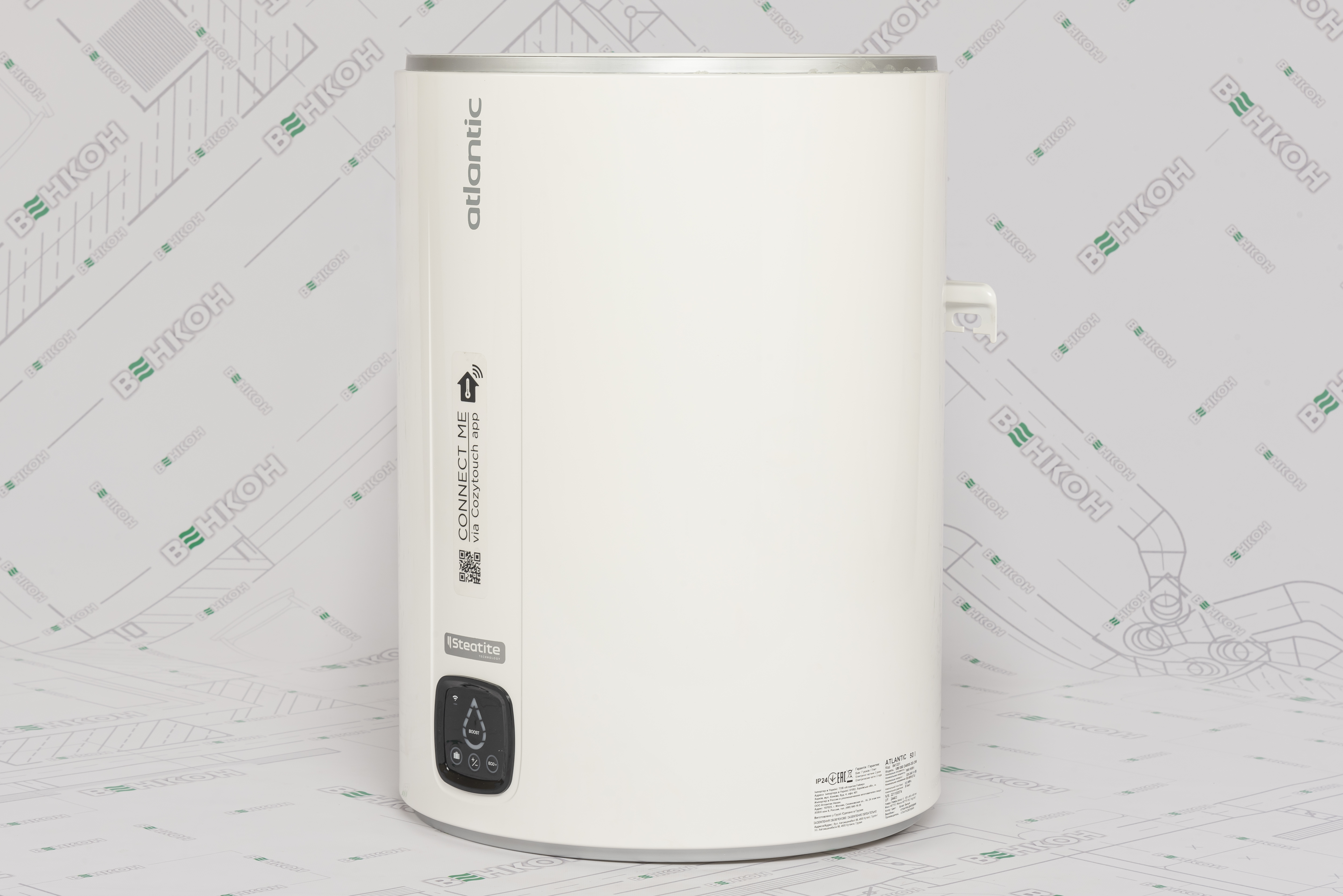 Бойлер Atlantic Steatite Genius WI-FI VM 050 D400S-3E-CW (1800W) цена 11699 грн - фотография 2