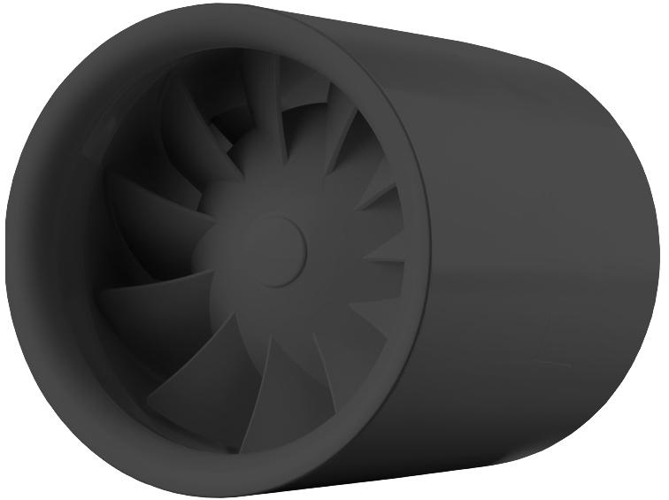 Канальний вентилятор Вентс Квайтлайн 100 чорний в інтернет-магазині, головне фото