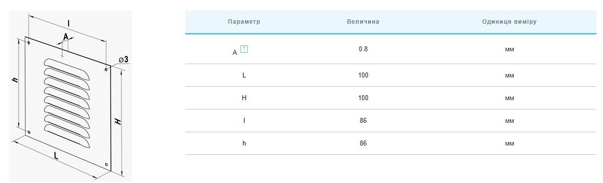 Вентс МВМП 100 бс Габаритные размеры