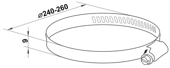 Вентс Х2 250 (d240-260) Габаритные размеры