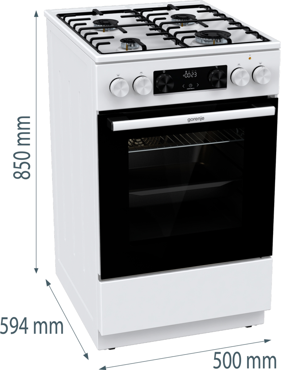 Gorenje GK5C40WH (FM513D-HPD4B) Габаритні розміри