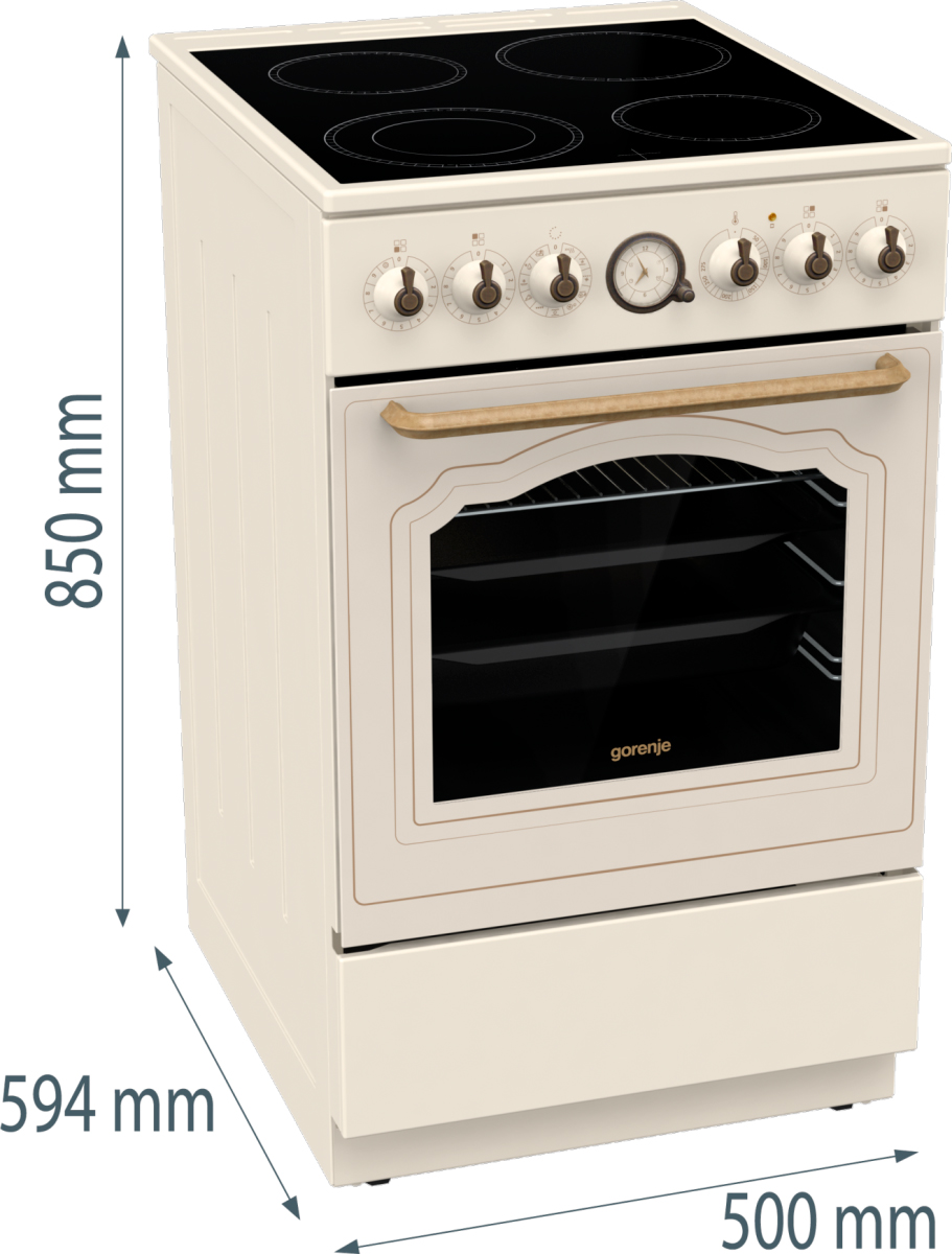 Gorenje GECS5B70CLI Габаритні розміри