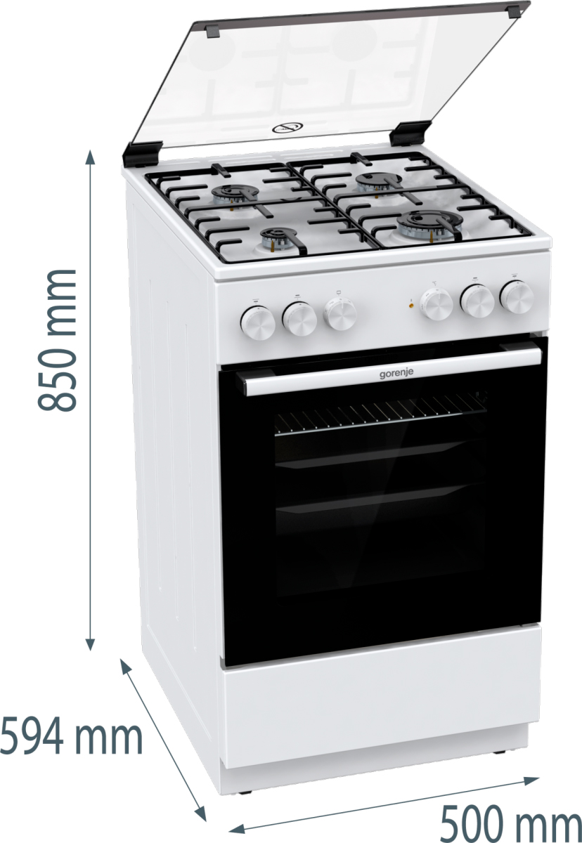 Gorenje GK5A40WH Габаритні розміри