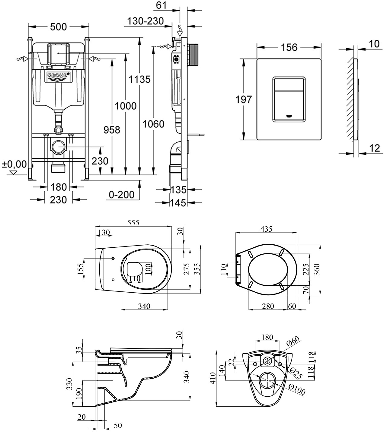 Grohe Solido Even UA38971966A Габаритні розміри