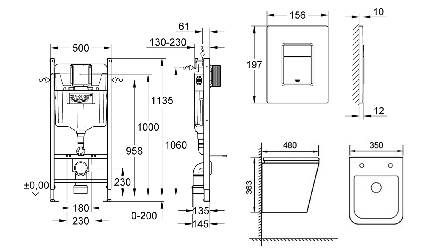 Grohe Solido Even UA38971966B Габаритні розміри