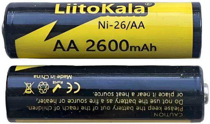 Акумулятор LiitoKala AA, Ni-26/AA 1.2V 2600mAh battery, blister 1 pcs ціна 150.00 грн - фотографія 2