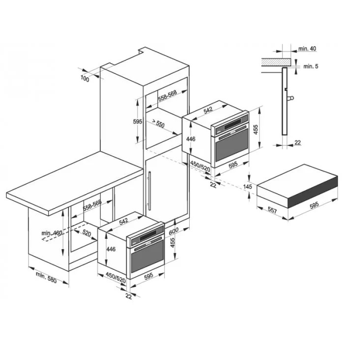 Kaiser EM 6307 R Габаритные размеры