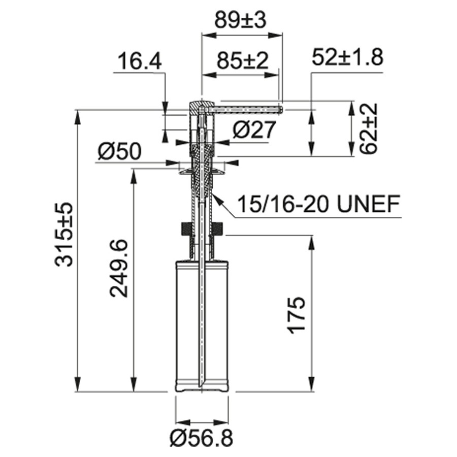 Franke Comfort (112.0652.763) Габаритні розміри