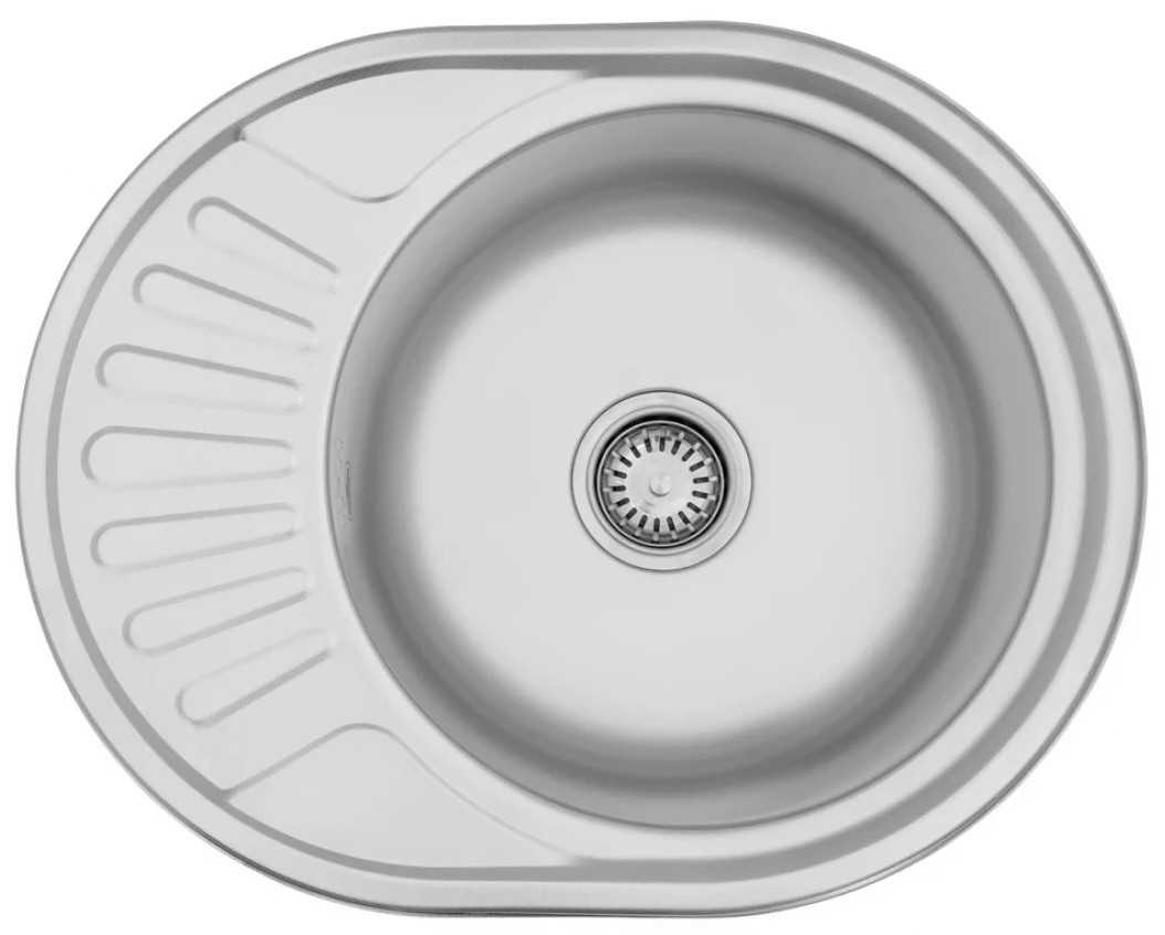Кухонна мийка Kroner KRP Satin - 5745 (0,8 мм) в інтернет-магазині, головне фото