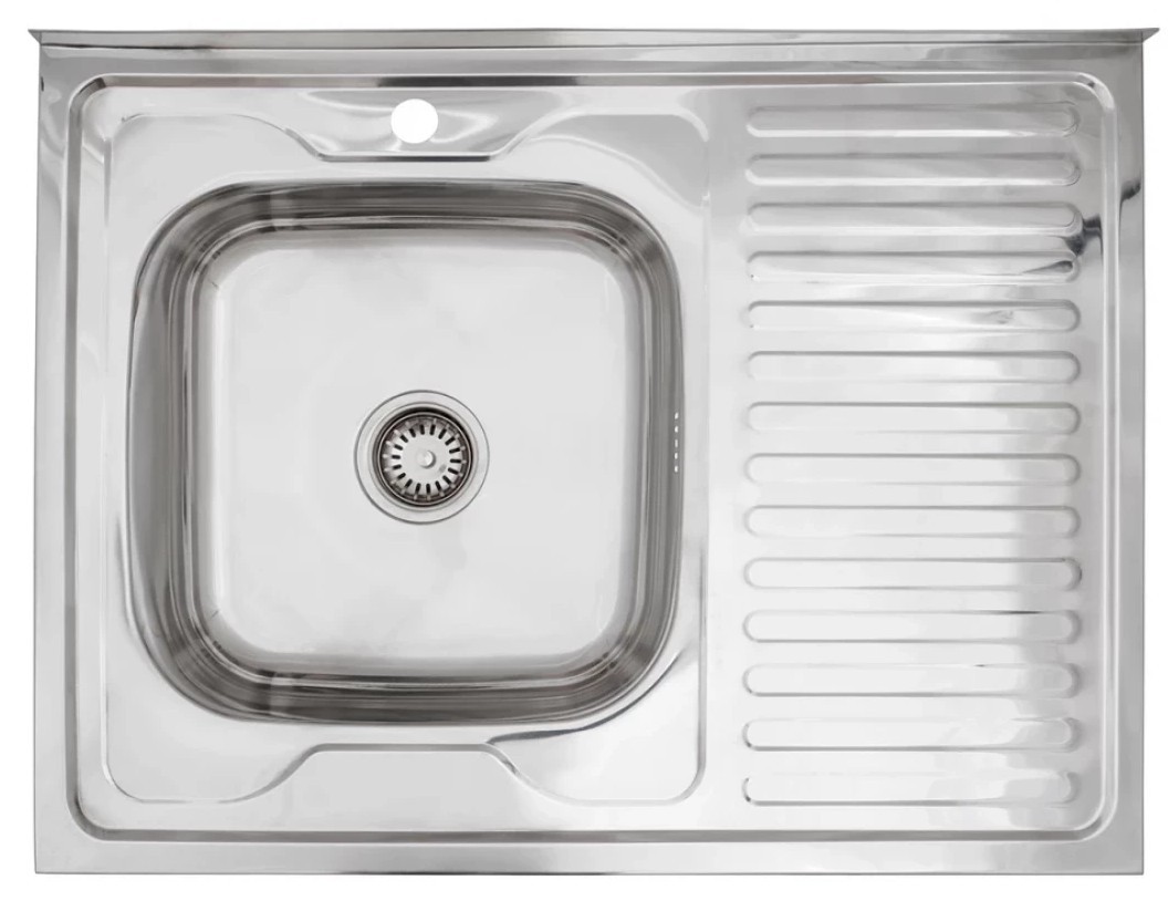 Кухонна мийка Kroner KRP Polierte - 6080L (0,6 мм) в інтернет-магазині, головне фото