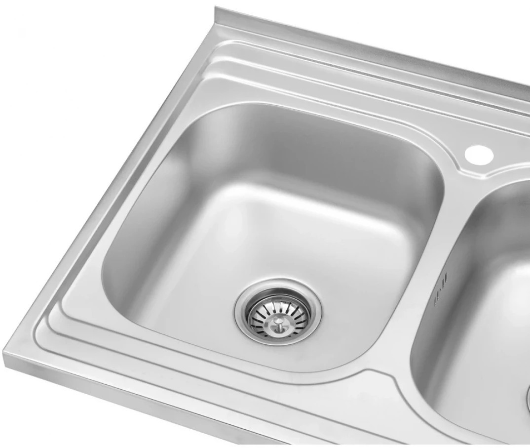 Кухонна мийка Kroner KRP Satin - 6080Z (0,8 мм) відгуки - зображення 5