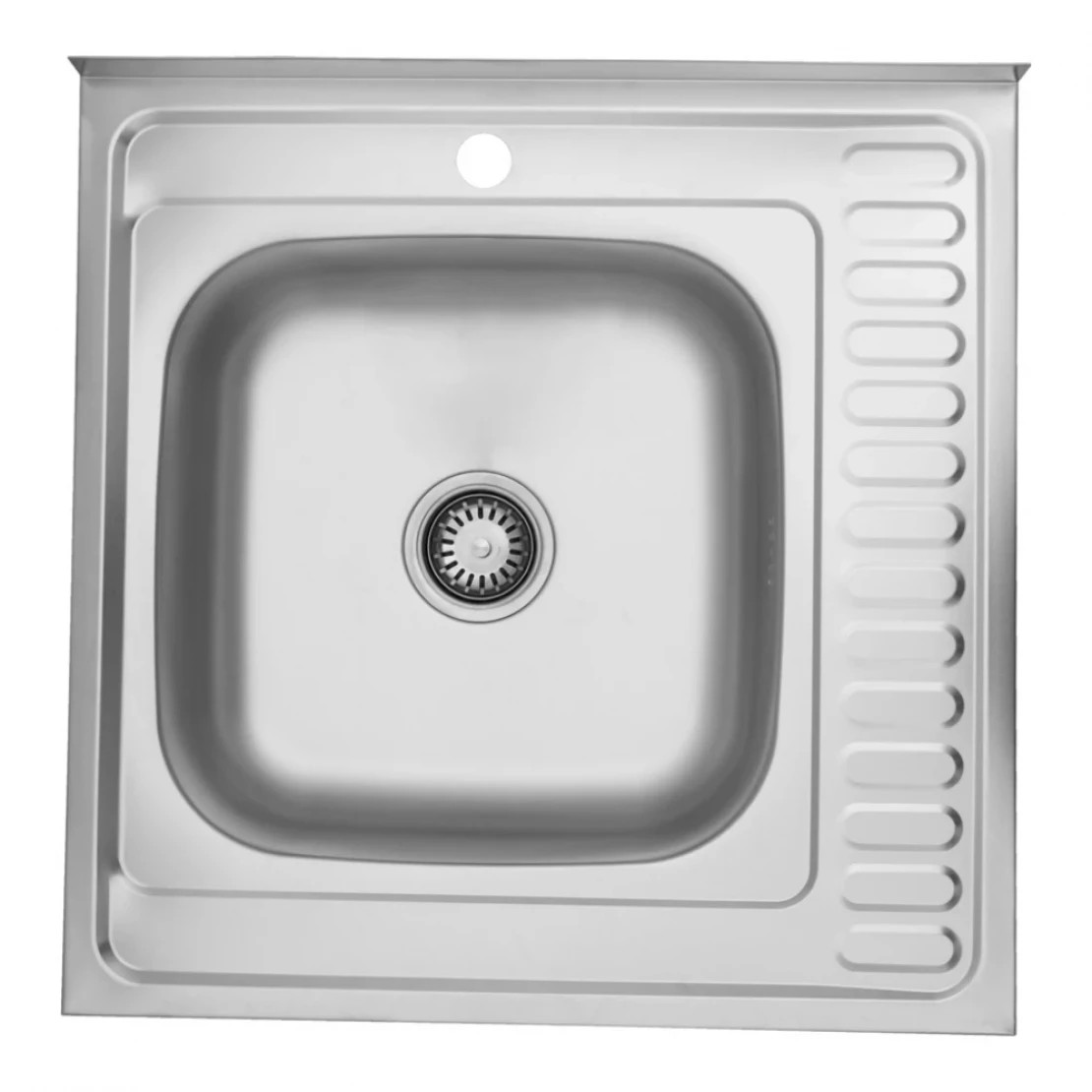 Кухонна мийка Kroner KRP Satin - 6060L (0,6 мм) в інтернет-магазині, головне фото