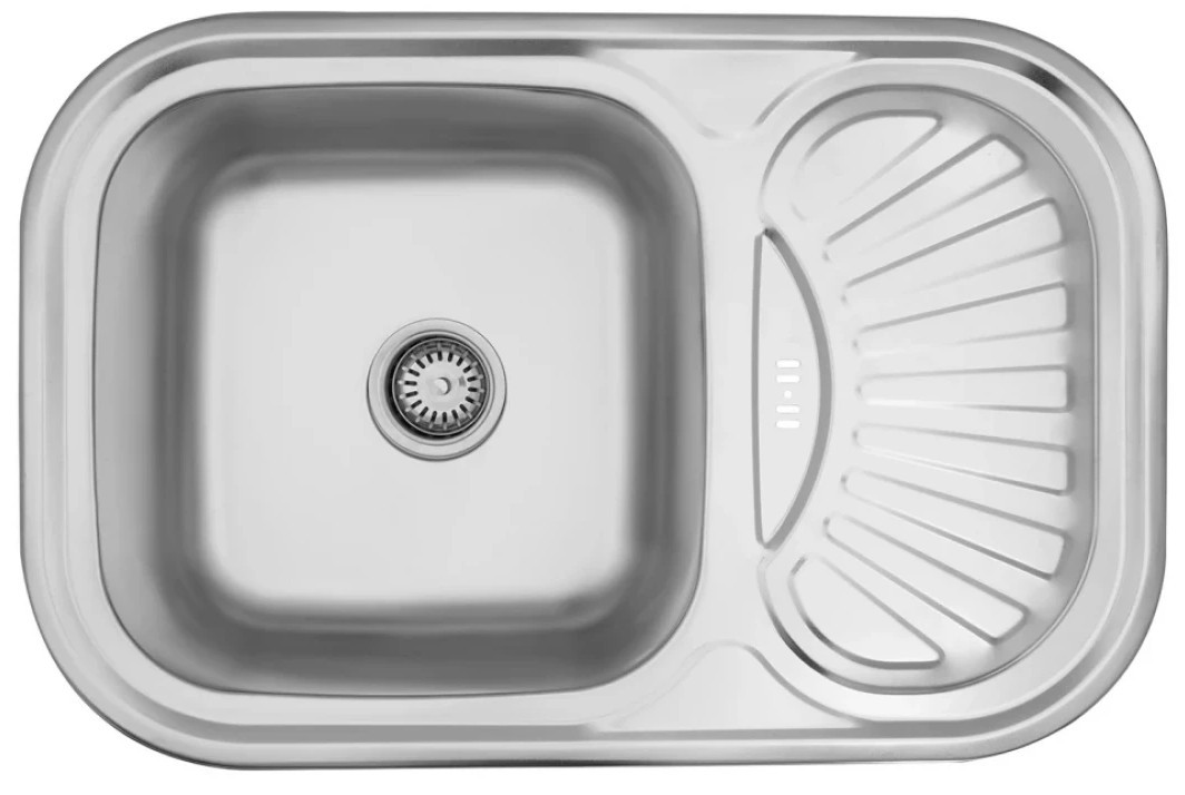 Кухонна мийка Kroner KRP Satin - 7549 (0,8 мм)