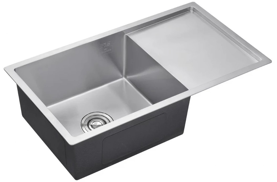 Кухонна мийка Kroner KRP Gebürstet - 7844HM (3,0/1,0 мм) ціна 3870 грн - фотографія 2