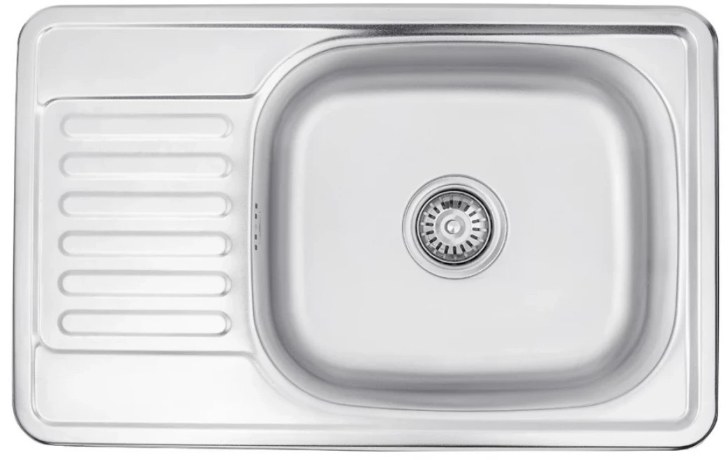 Кухонна мийка Kroner KRP Satin - 6642 (0,8 мм) в інтернет-магазині, головне фото