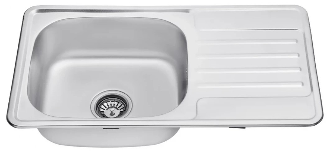 Кухонна мийка Kroner KRP Satin - 7642 (0,8 мм) ціна 1892.00 грн - фотографія 2