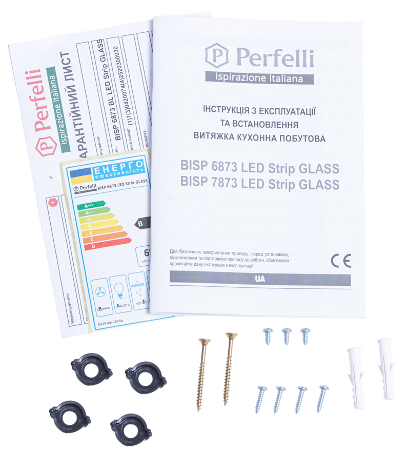 огляд товару Витяжка повновбудована Perfelli BISP 6873 BL LED Strip GLASS - фотографія 12