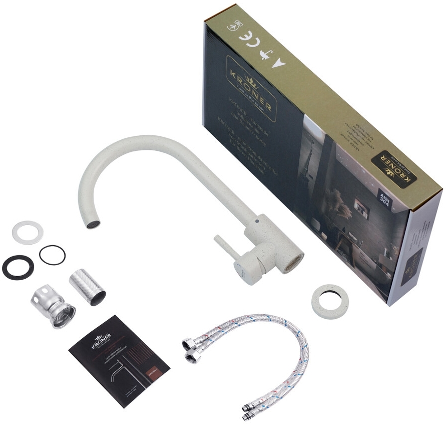 Змішувач Kroner KRP Edelstahl Klassisch - WEI035 огляд - фото 8