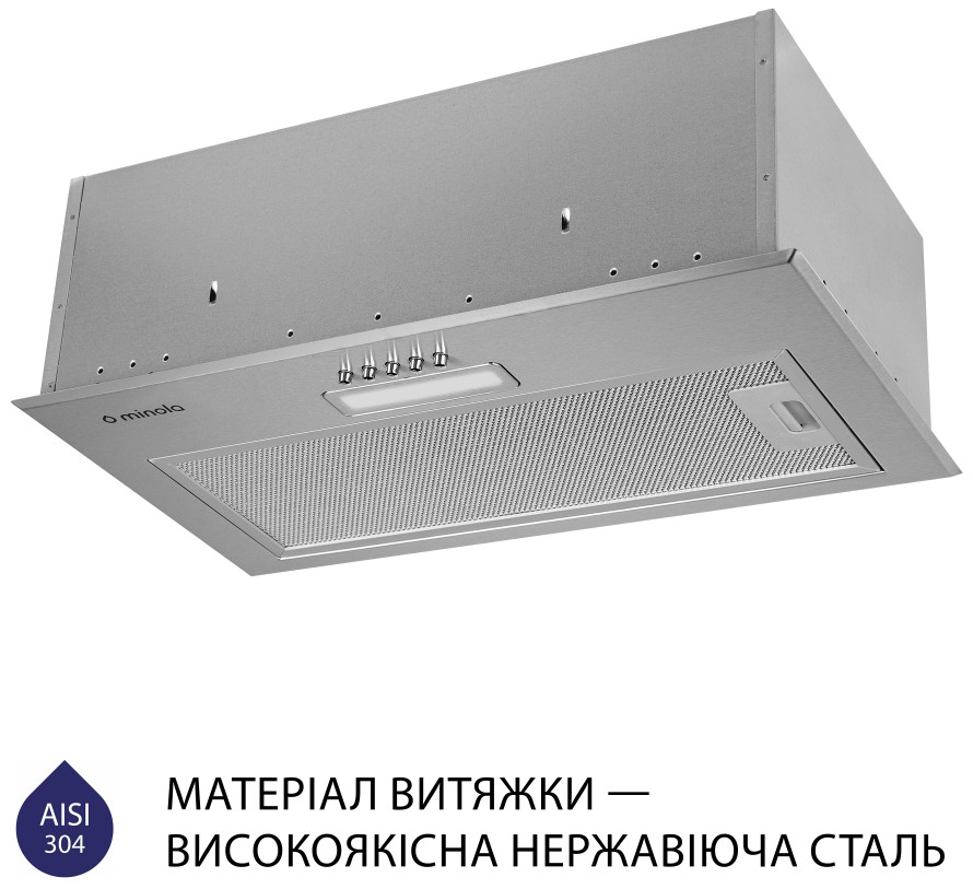 в продажу Витяжка кухонна повновбудована Minola HBI 5614 I 1000 LED - фото 3