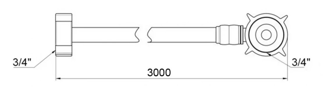 Kroner KRM - 300 см 3/4" ВВ Габаритные размеры