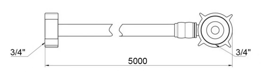 Kroner KRM - 500 см 3/4" ВВ Габаритні розміри