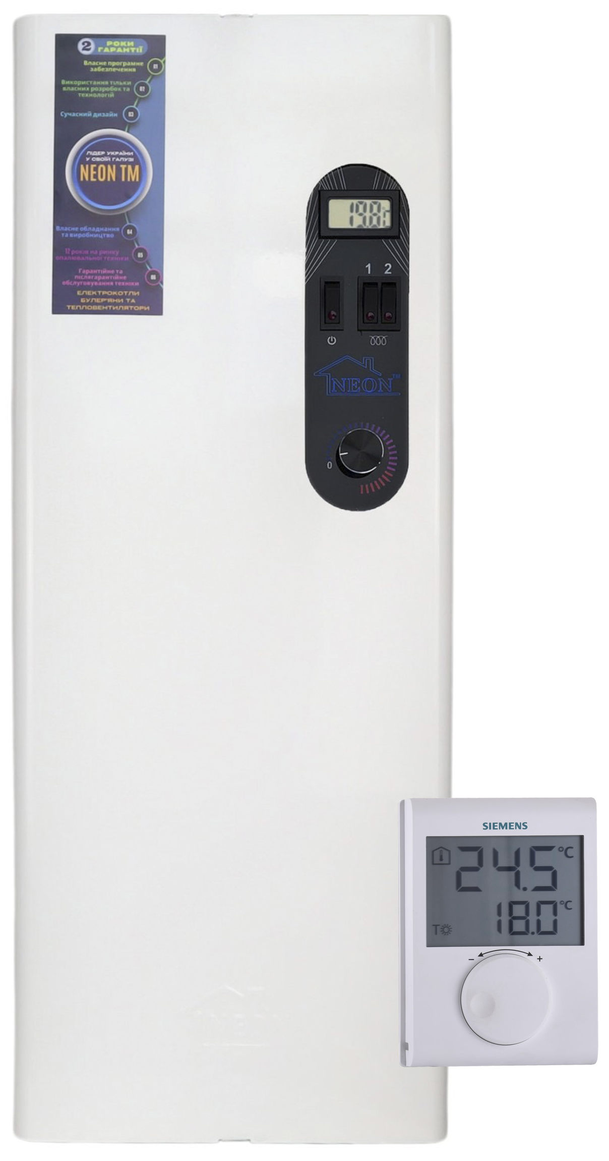 Электрический котел Neon Pro plus Advance 9 кВт с термостатом Siemens в интернет-магазине, главное фото