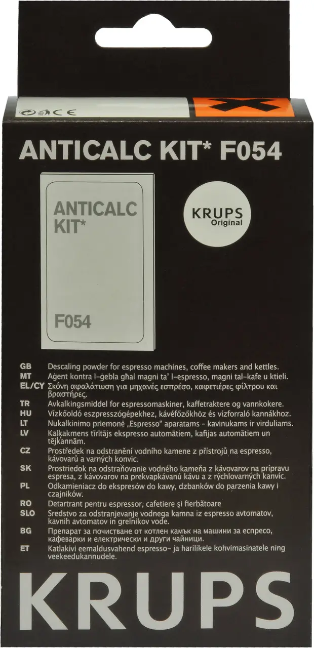 Инструкция набор для удаления накипи для кофеварок Krups F054001A