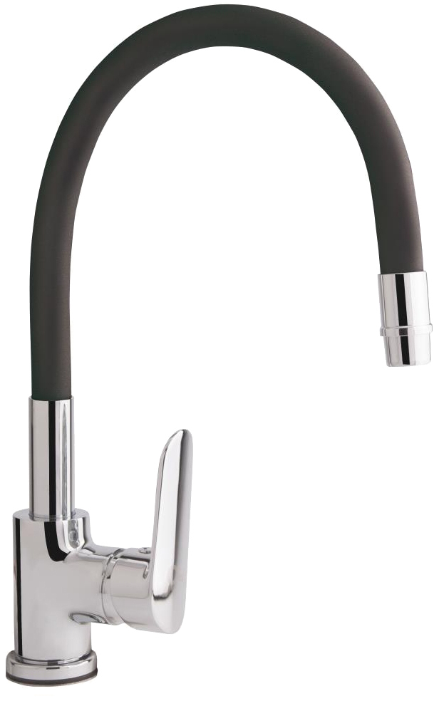 Змішувачі для кухонної мийки Q-Tap Linea QTLINCRB007F Chrome/Black в інтернет-магазині, головне фото