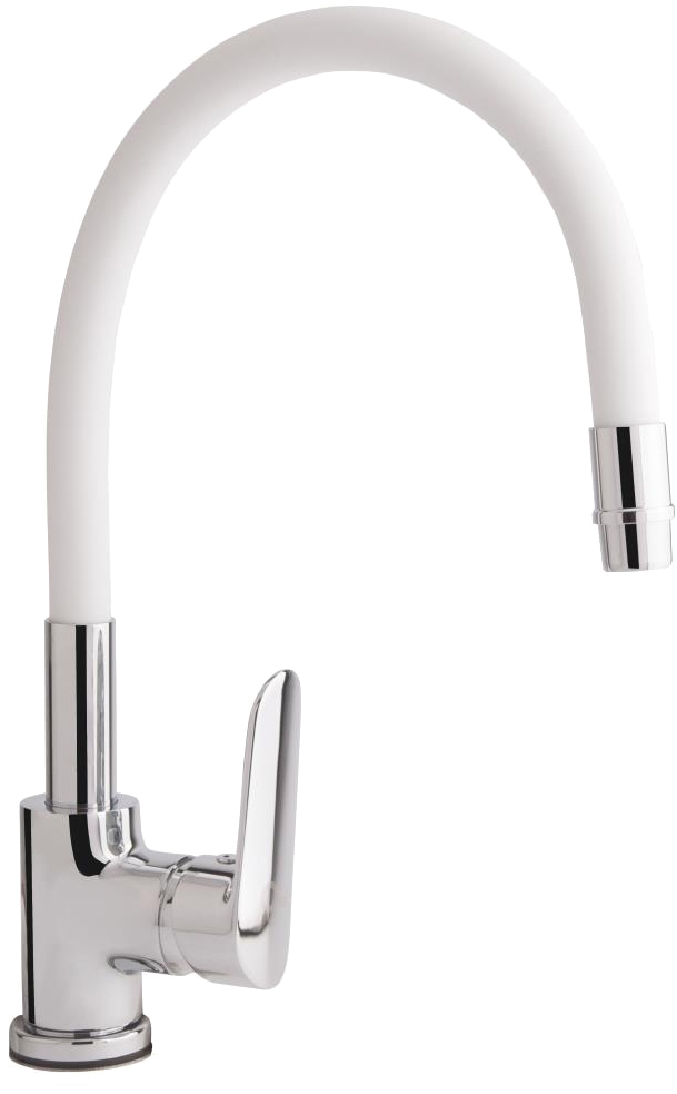 Змішувачі для кухонної мийки Q-Tap Linea QTLINCRW007F Chrome/White