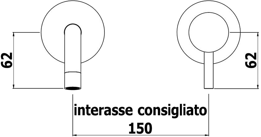 Paffoni Light LIG007CR70 Габаритные размеры