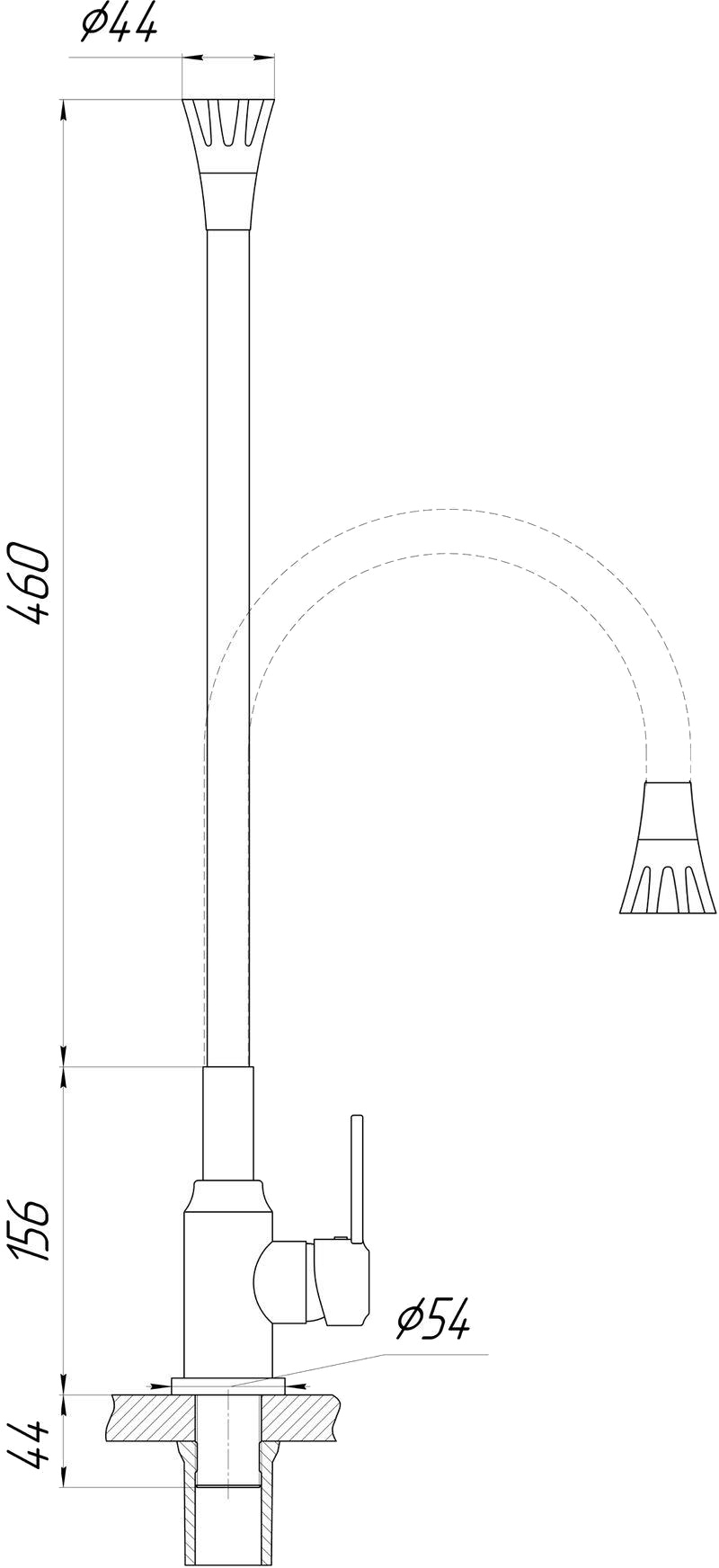 Domino Ellipse DCC-203SA-K15 Габаритні розміри