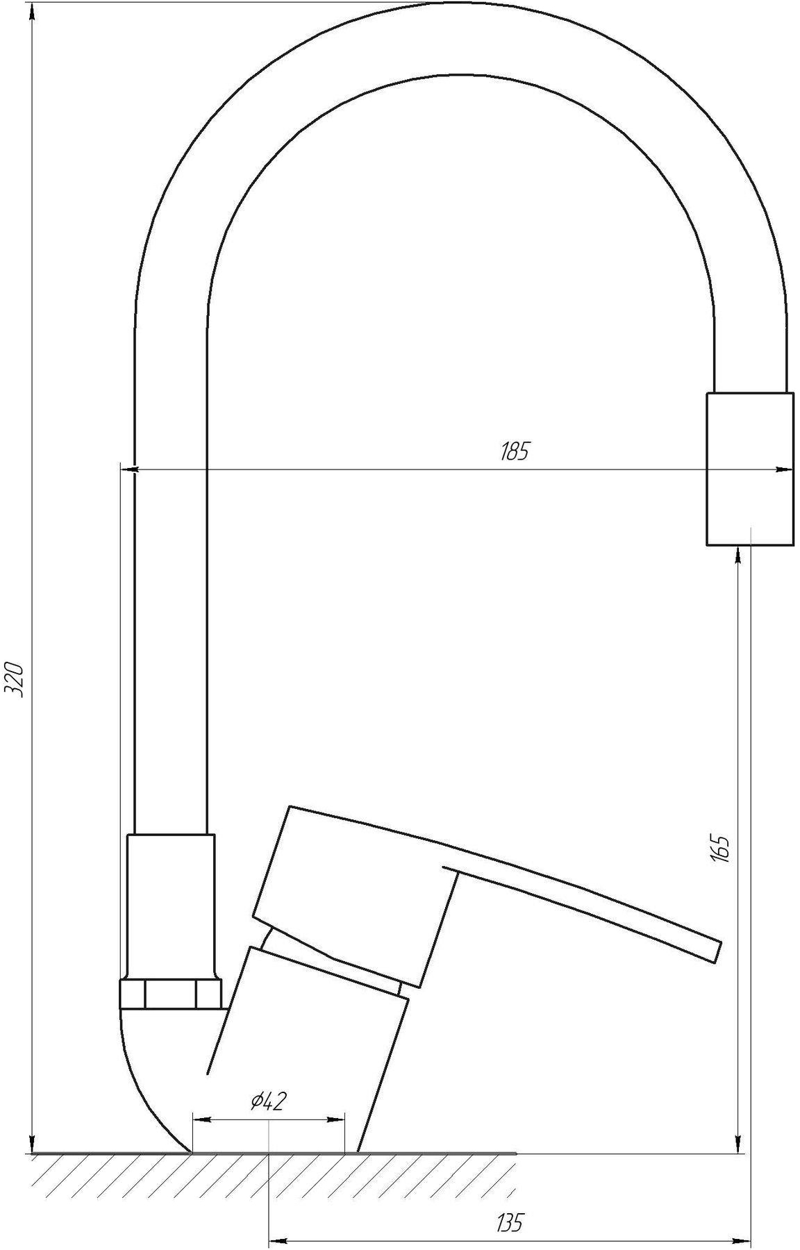 Domino Sirius DSV-203SLR-Gray Габаритные размеры