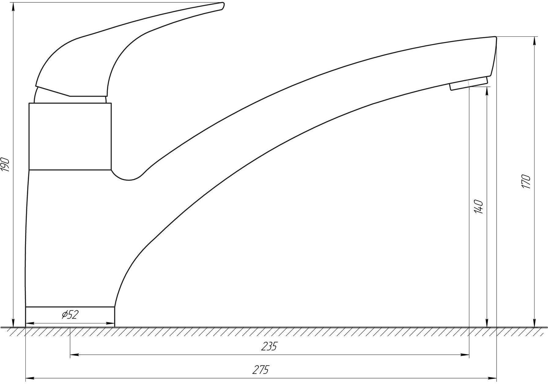 Topaz Teel TL P-8838-H17 Габаритные размеры