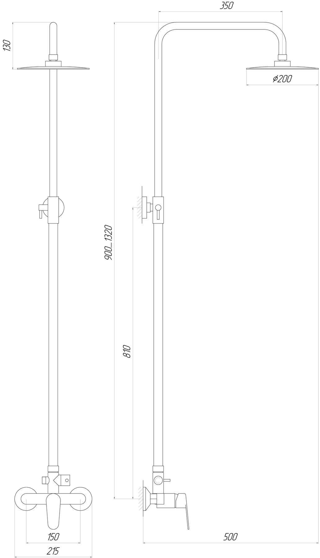 Topaz Zara TZ 13702-H37 Габаритные размеры