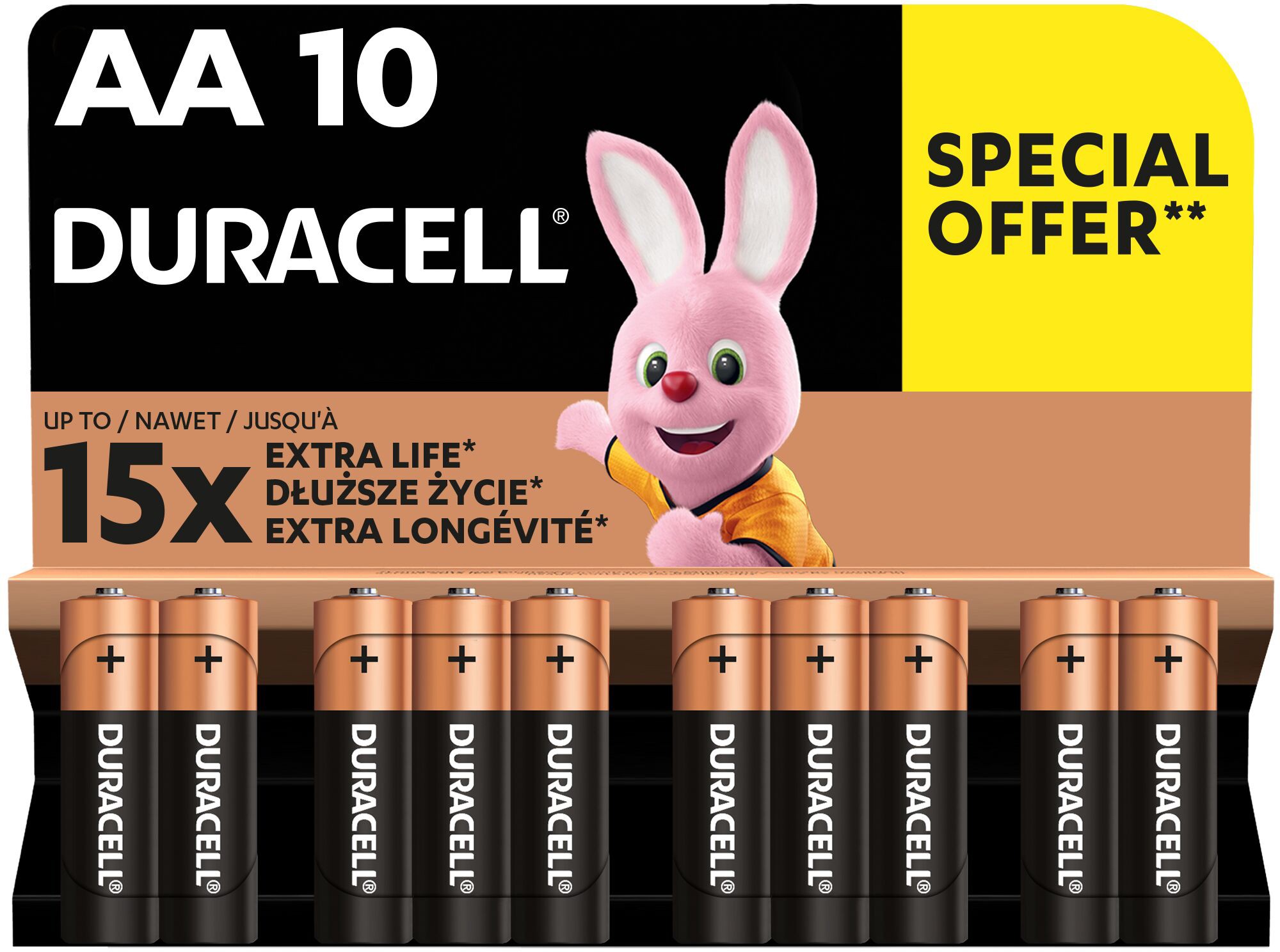 Батарейка Duracell Basic AA 1.5V LR6 10 шт. (5000394152496)