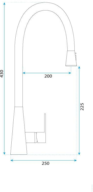 Rea Mild Chrome REA-B9144 Габаритні розміри