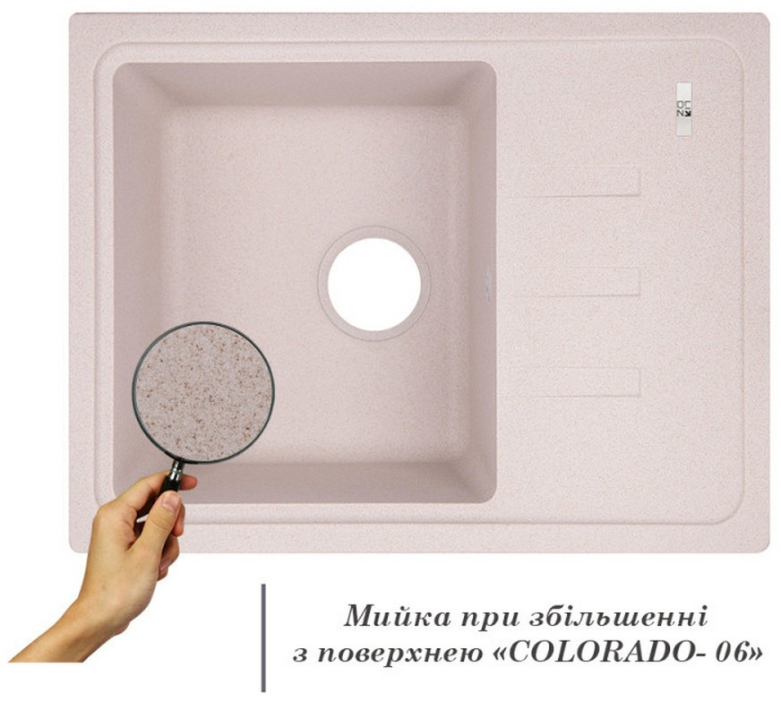 Кухонная мойка Lidz 620x435/200 COL-06 (LIDZCOL06620435200) цена 4274 грн - фотография 2