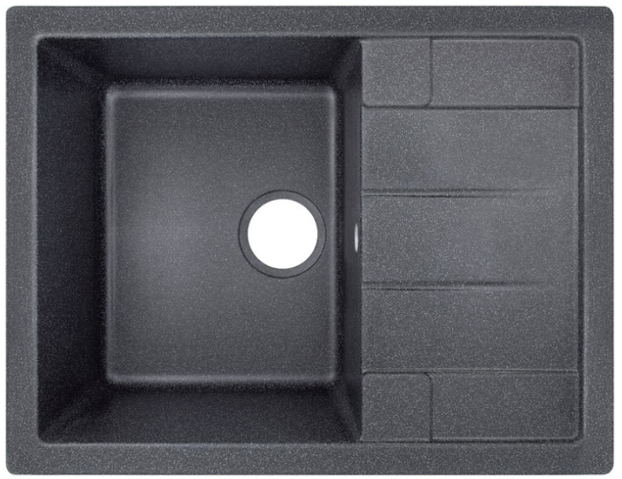 Кухонная мойка черная Lidz 650x500/200 BLA-03 (LIDZBLA03650500200)